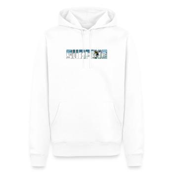 Surfen - Männer Premium Bio Hoodie - Weiß - Vorne - Nico (187cm)