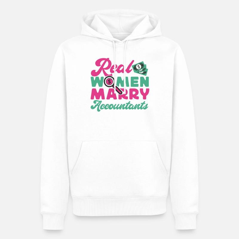 Comptable Comptable Mariage - Sweat à capuche Premium bio Homme - blanc