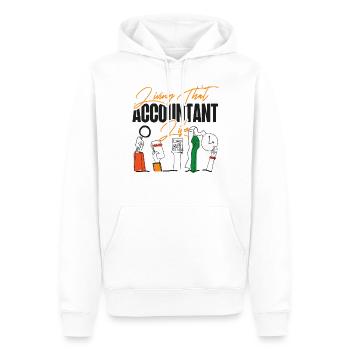 Comptable Comptable Comptable - Sweat à capuche Premium bio Homme - blanc - Devant - Nico (187cm)