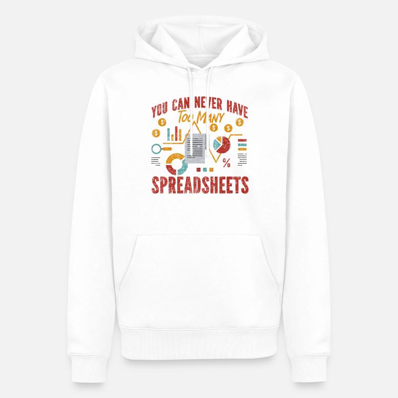 Comptable Comptable Comptable - Sweat à capuche Premium bio Homme - blanc