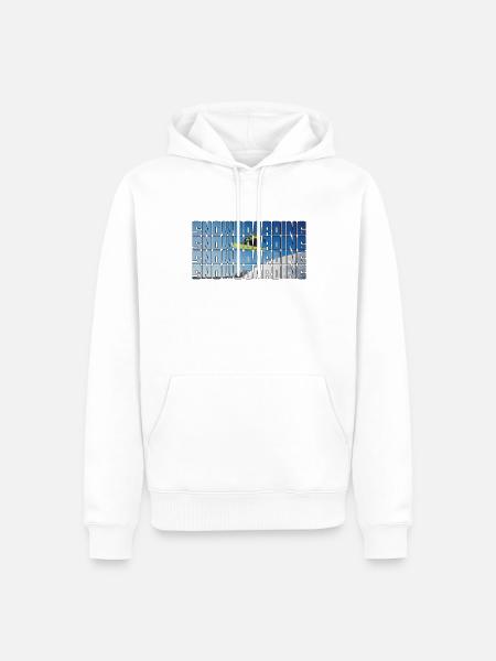 snowboarding - Männer Premium Bio Hoodie - Weiß