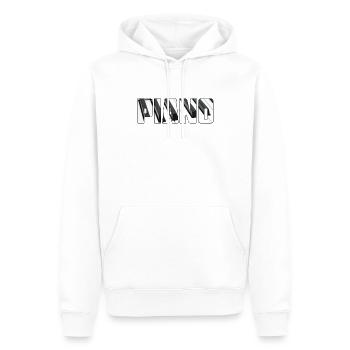 Piano - Men’s Premium Organic Hoodie - white - Front - Nico (187cm)