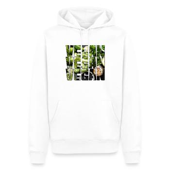 Végétalien - Sweat à capuche Premium bio Homme - blanc - Devant - Nico (187cm)