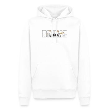 Percussion - Sweat à capuche Premium bio Homme - blanc - Devant - Nico (187cm)