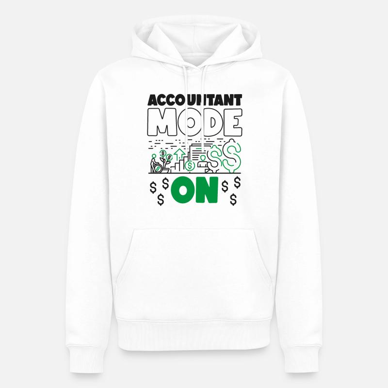 Comptable Comptable Comptable - Sweat à capuche Premium bio Homme - blanc