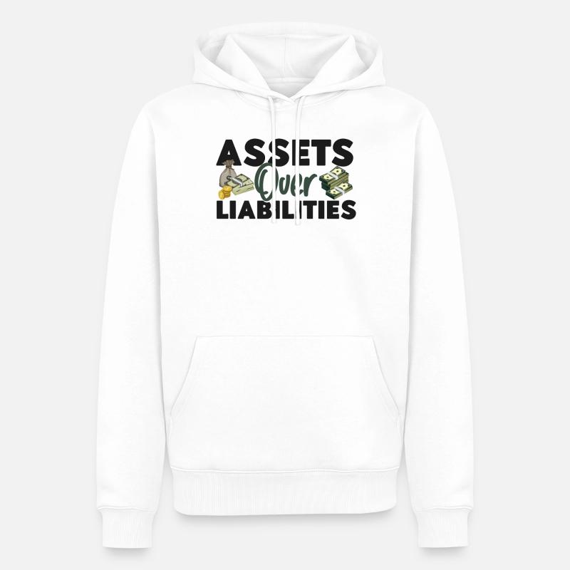 Comptable Comptable Comptable - Sweat à capuche Premium bio Homme - blanc