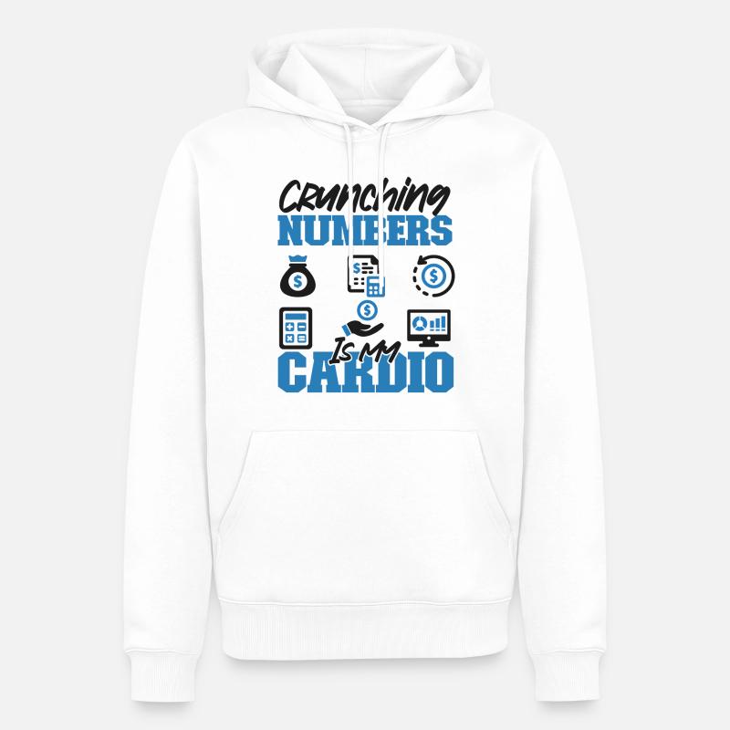 Comptable Comptable Comptable - Sweat à capuche Premium bio Homme - blanc