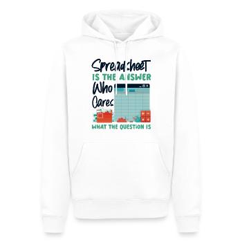 Comptable Comptable Comptable - Sweat à capuche Premium bio Homme - blanc - Devant - Nico (187cm)