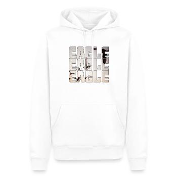 Adler - Männer Premium Bio Hoodie - Weiß - Vorne - Nico (187cm)