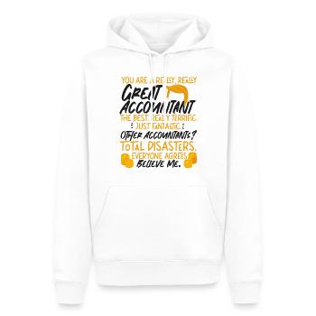 Accountant Bookkeeper Accounting - Männer Premium Bio Hoodie - Weiß - Vorne - Nico (187cm)
