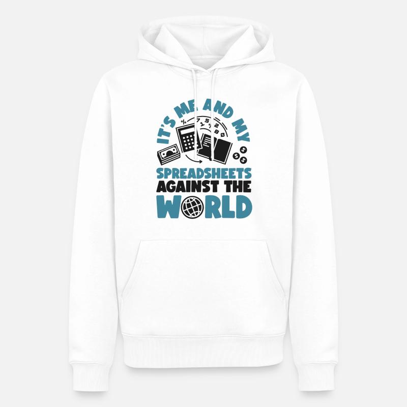 Comptable Comptable Comptable - Sweat à capuche Premium bio Homme - blanc