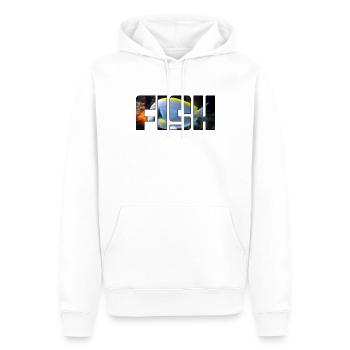 Poisson - Sweat à capuche Premium bio Homme - blanc - Devant - Nico (187cm)