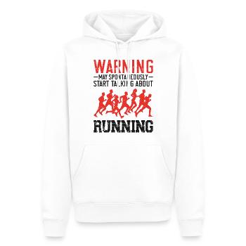 Running Runner Half Marathon - Men’s Premium Organic Hoodie - white - Front - Nico (187cm)