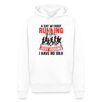 Running Runner Half Marathon - Männer Premium Bio Hoodie - Weiß - Vorne - Nico (187cm)