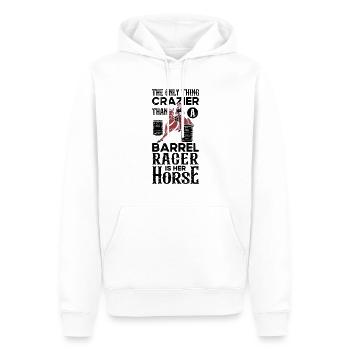 Barrel Racing Rodeo Reitpferd Barrel Racer - Männer Premium Bio Hoodie - Weiß - Vorne - Nico (187cm)