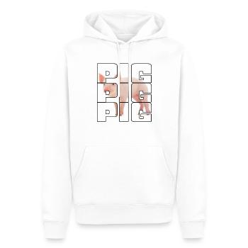 Cochon - Sweat à capuche Premium bio Homme - blanc - Devant - Nico (187cm)