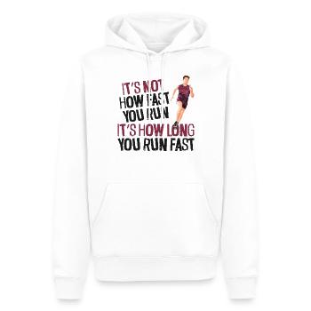Running Runner Half Marathon - Männer Premium Bio Hoodie - Weiß - Vorne - Nico (187cm)