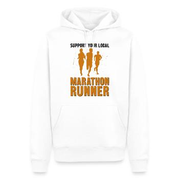 Running Runner Half Marathon - Männer Premium Bio Hoodie - Weiß - Vorne - Nico (187cm)