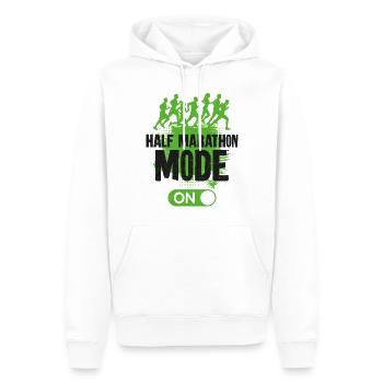 Running Runner Half Marathon - Männer Premium Bio Hoodie - Weiß - Vorne - Nico (187cm)