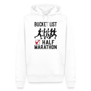 Running Runner Half Marathon - Männer Premium Bio Hoodie - Weiß - Vorne - Nico (187cm)