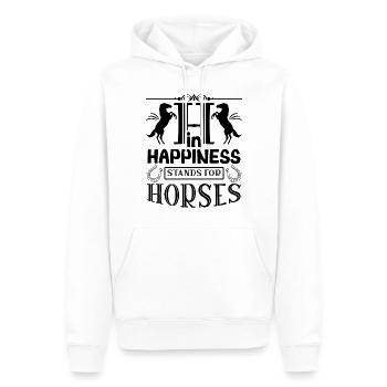Pferd Reiterin Pferdeliebhaberin Pferdesportler - Männer Premium Bio Hoodie - Weiß - Vorne - Nico (187cm)