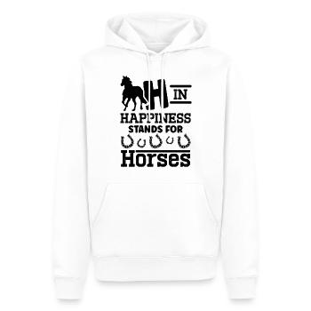 Pferd Reiterin Pferdeliebhaberin Pferdesportler - Männer Premium Bio Hoodie - Weiß - Vorne - Nico (187cm)