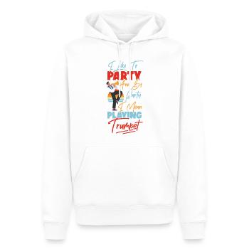 Trumpet Player I Like To Party And - Männer Premium Bio Hoodie - Weiß - Vorne - Nico (187cm)