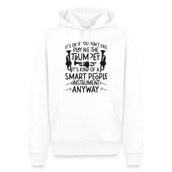 Trompettiste C’est OK si vous - Sweat à capuche Premium bio Homme - blanc - Devant - Nico (187cm)