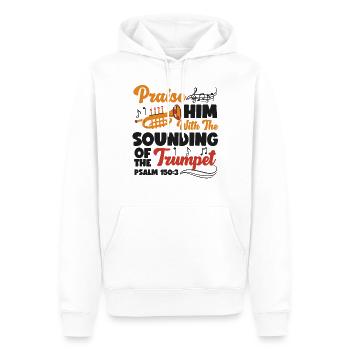Trumpet Player Praise Him With The - Männer Premium Bio Hoodie - Weiß - Vorne - Nico (187cm)