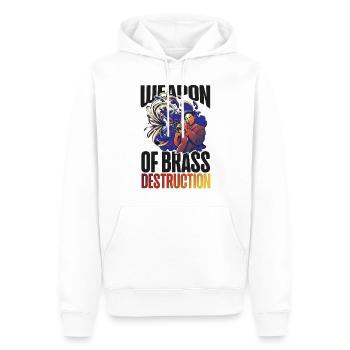 Trumpet Player Pun Weapon Of Brass - Männer Premium Bio Hoodie - Weiß - Vorne - Nico (187cm)