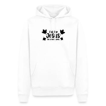 Glaube Christlich Jesus Christ Bibel Religion Gott - Männer Premium Bio Hoodie - Weiß - Vorne - Nico (187cm)