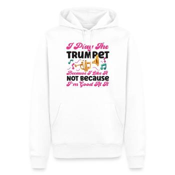 Trumpet Player I Play The Trumpet - Männer Premium Bio Hoodie - Weiß - Vorne - Nico (187cm)
