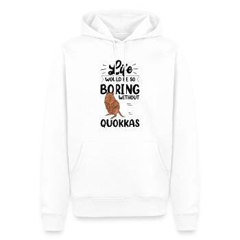 Quokka langweilig ohne Beuteltier Quokka - Männer Premium Bio Hoodie - Weiß - Vorne - Nico (187cm)