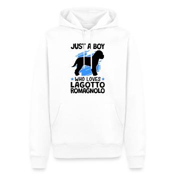 Seulement un garçon qui aime Lagotto Romagnolo - Sweat à capuche Premium bio Homme - blanc - Devant - Nico (187cm)