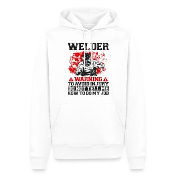 Welder Welding Vintage Welder - Männer Premium Bio Hoodie - Weiß - Vorne - Nico (187cm)