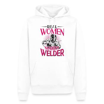 Welder Welding Wife Marriage - Männer Premium Bio Hoodie - Weiß - Vorne - Nico (187cm)
