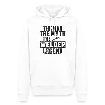 Soudeur Soudeur Papa Père Vintage - Sweat à capuche Premium bio Homme - blanc - Devant - Nico (187cm)
