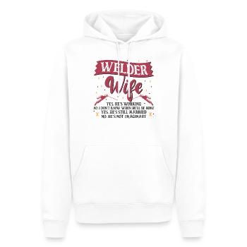 Welder Welding Wife Welder Wife - Männer Premium Bio Hoodie - Weiß - Vorne - Nico (187cm)