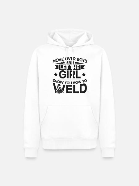 Welder Welding Female Welder - Männer Premium Bio Hoodie - Weiß
