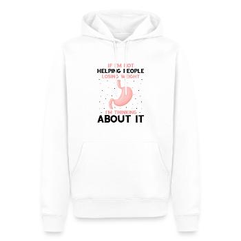 Conception de pontage gastrique et de pontage gastrique - Sweat à capuche Premium bio Homme - blanc - Devant - Nico (187cm)