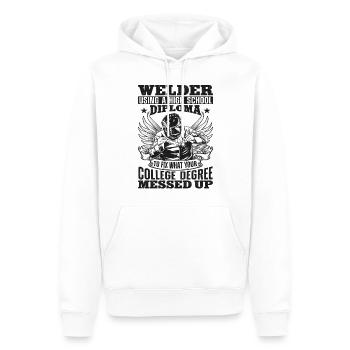 Welder Welding Vintage Welder - Männer Premium Bio Hoodie - Weiß - Vorne - Nico (187cm)