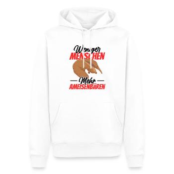 Ameisenbär weniger Menschen Zwergameisenbär - Männer Premium Bio Hoodie - Weiß - Vorne - Nico (187cm)