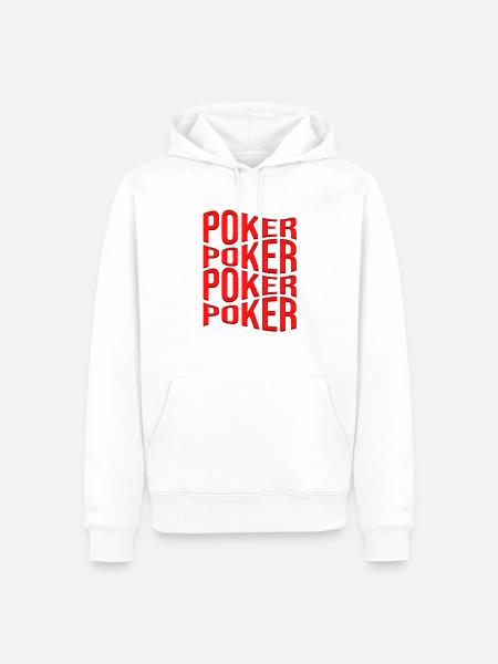 poker - Men’s Premium Organic Hoodie - white