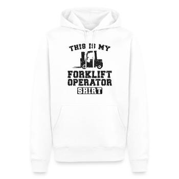 Certified Forklift Truck Operator - Men’s Premium Organic Hoodie - white - Front - Nico (187cm)