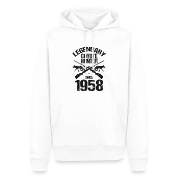 Conception de coyote pour les réacteurs de coyote - Sweat à capuche Premium bio Homme - blanc - Devant - Nico (187cm)