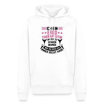 Ergotherapeutin hat immer Recht Ergotherapie - Männer Premium Bio Hoodie - Weiß - Vorne - Nico (187cm)