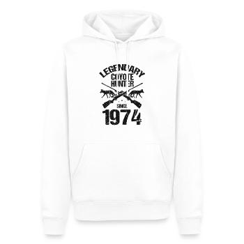 Capture de coyotes et conception de chasseur de coyotes - Sweat à capuche Premium bio Homme - blanc - Devant - Nico (187cm)