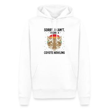 Conception de chasseur de coyote pour la chasse au coyote - Sweat à capuche Premium bio Homme - blanc - Devant - Nico (187cm)