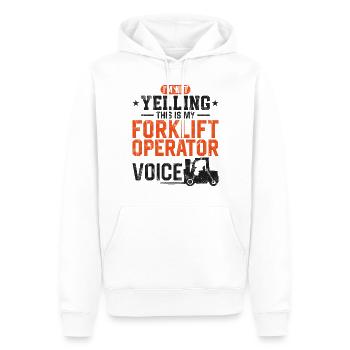 Certified Forklift Truck Operator - Männer Premium Bio Hoodie - Weiß - Vorne - Nico (187cm)