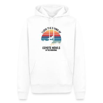Capture de coyotes et conception de chasseur de coyotes - Sweat à capuche Premium bio Homme - blanc - Devant - Nico (187cm)